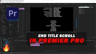 ✅ Movie Title Text Scroll in PREMIER PRO Tutorial 🔥