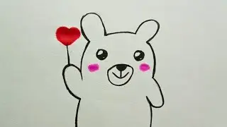 How to draw Cute Teddy bear - easy drawing for Beginners