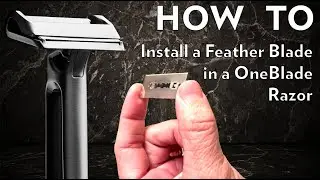 How to install a Feather FHS-10 single-edge blade into a OneBlade Genesis, Hybrid or Core Razor