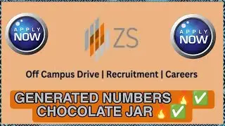 ZS Offcampus Drive Hiring Challenge Coding Solution 2024|DSA|Chocolate Jar and Generated Number#ZS