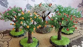 Beaded Tree. Assembling a Flowering Beaded Tree / Live Stream