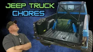Welding, fuel fittings, rear winch and truck bed install on the Jeep Comanche (Bluemanche)