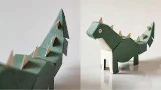 Making A Little Dinosaur With Paper | Papercraft