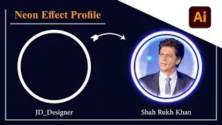 How to make #Neon_effect_for_profile_picture_in_illustrator. neon glow effect in illustrator
