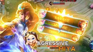SAVAGE😱! AGRESSIVE MIYA RANKED GAMEPLAY😱⚡