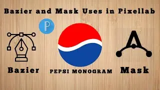 how to design a logo with bezier and mask tool in pixellab | Pixellab for graphic design