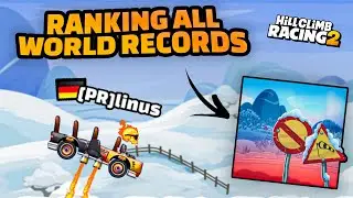 🤩😆WHAT IS THE HARDEST RAGING WINTER WORLD RECORD?! Hill Climb Racing 2 World Record Compilation