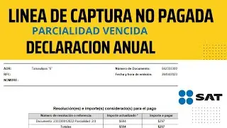 Línea de Captura (PARCIALIDAD VENCIDA) Declaración Anual 2023