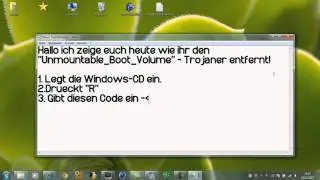 UNMOUNTABLE_BOOT_VOLUME - TROJANER ENTFERNEN !