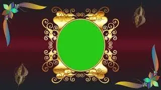 No copyright Golden Frame Green Screen HD Video Background 2021 For Video Editing 540
