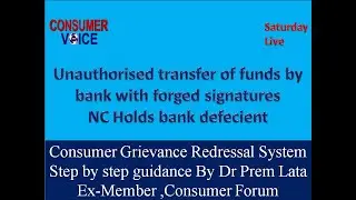 Unauthorised transfer of funds by bank with forged signatures  NC Holds bank defecient