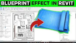 How To Create Blueprint Effect in Revit | Blueprint Architectural Drawing