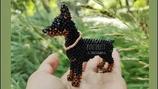 Туториал на амигуруми добермана из бисера 1 часть