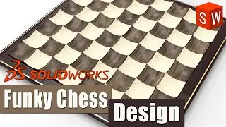Funky Chess Board Design in SolidWorks | Solidworks Tutorial | Boundary Surface tool