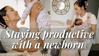 day in my life staying productive with a newborn // new rug, clean with me, lactation consultation