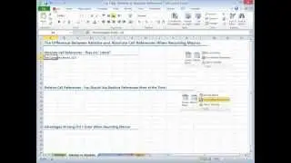 Excel Macros: Distinguish Between Absolute & Relative Cell References
