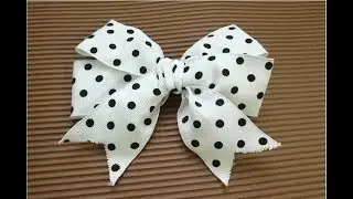 DIY crafts - How to Make Bow out of ribbon/ Ribbon Hair Bow Tutorial // DIY beauty and easy