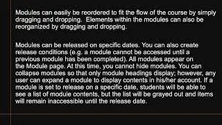 Modules and Pages in Canvas