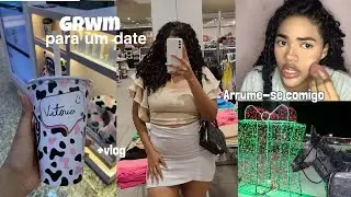 ARRUME-SE COMIGO para um DATE | cabelo, make e look + VLOG