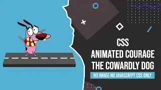 Css Animated Courage The Cowardly Dog | Css Animation | Animate Cartoon Character using Css