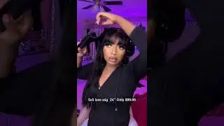 Cut a bang on a aglueless body wave wig 😘 Wig link in my bi0. #allovehair #shorts #bodywave #wigs