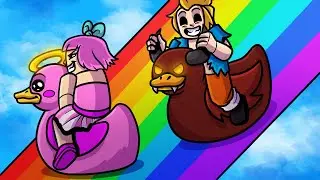 Roblox: THE MOST EPIC RACE DOWN A RAINBOW IN ROBLOX!!