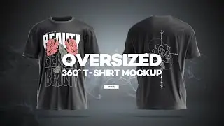 Oversized 360° T-shirt Mockup Presentation