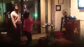 Petite mom plays Xbox kinect