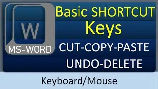 How to cut copy paste anywhere in computer | MS-WORD | BASIC SHORTCUT KEYS | READ DESCRIPTION