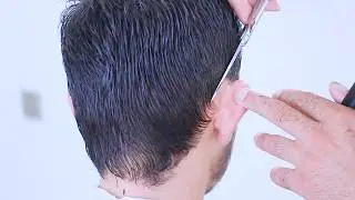 asmr haircut with scissors - hair cutting