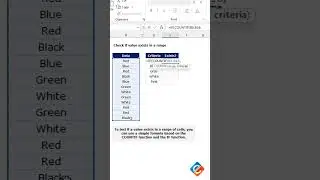 Check If Value Exists in a Range Using Excel Functions 