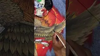 Custom Jacket Garuda Indonesia #jaketlukis #painting #menggambar #burunggaruda #garudaindonesia