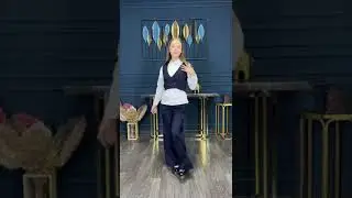 Школьный костюм, жилет+брюки для девочки