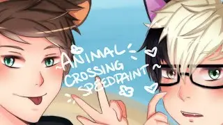 Animal Crossing speedpaint - Gijinka Raymond and Zell