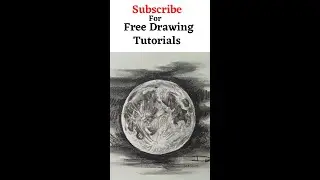 Moon Charcoal Drawing #shorts