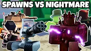 ALL SPAWNER TOWERS vs Tower Battles NIGHTMARE Mode in Roblox Tower Defense X (TDX)