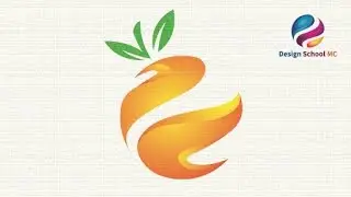 Circle Orange Logo Design Tutorial - 3D Fresh Logo in Adobe illustrator | Design School MC