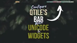 Qtile Bar - Unicode And Widgets For A Fancy Bar