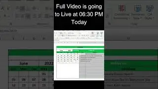 Create Calender cum Date Picker and insert image in Excel 
