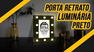 Porta Retrato Luminária LED Decorativo (Cor Preta)