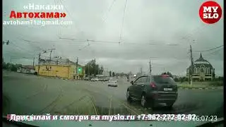На ул. Октябрьской «спешунчик» опасно промчал по встречке