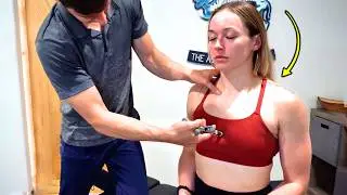 Releasing Her DEEPEST Chest Knots, Painful Tension - ASMR Chiropractic