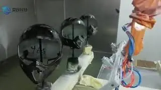 Fully Helmets spray painting robot arm
