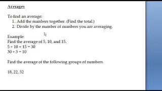 Averages
