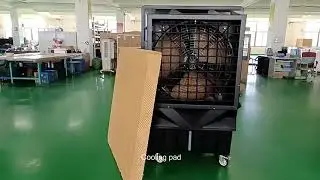 Portable evaporative air cooler