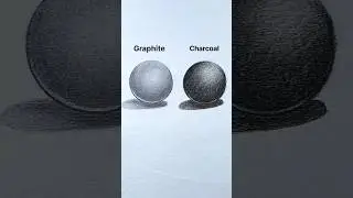 Graphite VS Charcoal #shorts #art #drawing #viral #yoytubeshorts