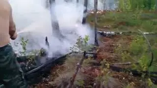 Пожар около станции Астрача.