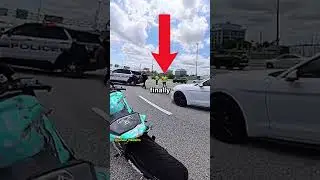 Biker Gets Inside Stranger Car For AC