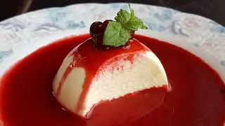 Ванильная ПАННА КОТТА с КЛЮКВЕННЫМ СОУСОМ🌸VANILLA panna cotta recipe