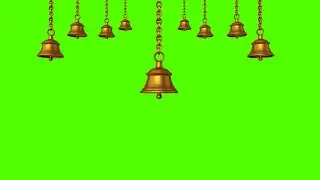 Bell green screen, temple bell background video, temple bell green screen, Green screen Background